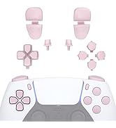eXtremeRate Replacement D-pad R1 L1 R2 L2 Triggers Share Options Face Buttons, Cherry Blossoms Pi...