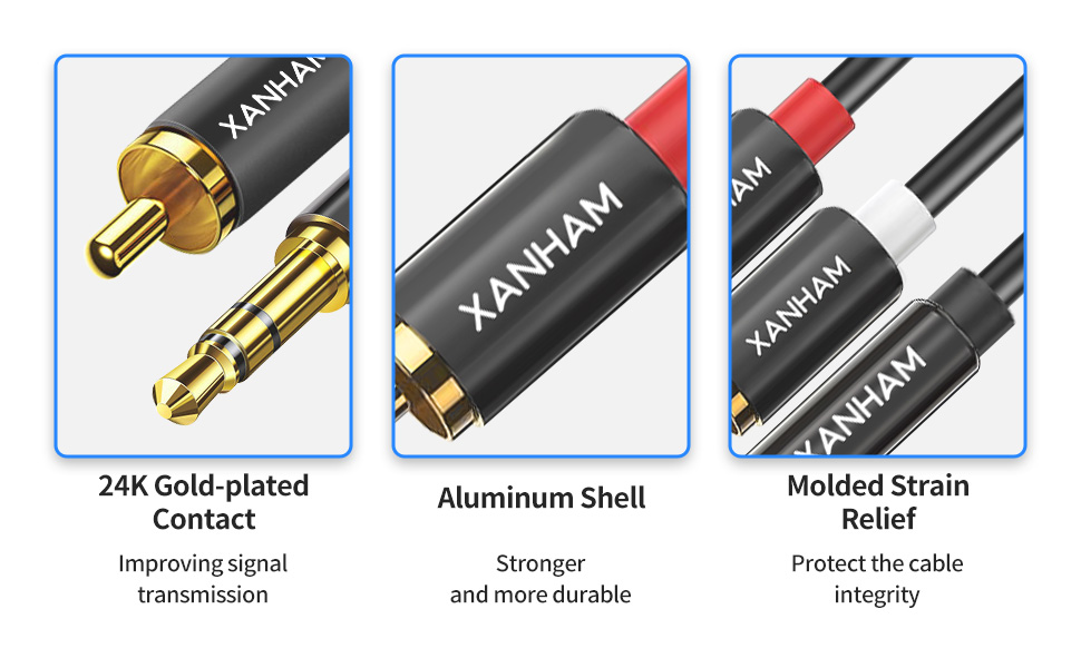 3.5mm to 2RCA Male to Male A+ 08