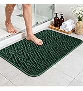 voofly Chenille Bath Mat Quick-Absorbent Non Slip Bathroom Rug Machine Washable Soft Mat for Kitc...