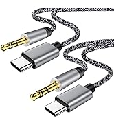 Aux to USB C Type C to 3.5mm Audio Adapter Hi-Fi Stereo Cord Headphone Male Car Auxiliary Cable C...