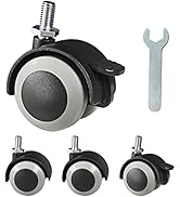 1.5" Swivel Stem Casters Set of 4 Office Chair Caster Wheels Replacement Castors Heavy Duty M8 x ...