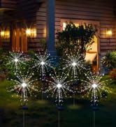Solar Garden Firework Lights Outdoor Waterproof, 6 Pack Solar Powered Art Stake Twinkle Lighting ...