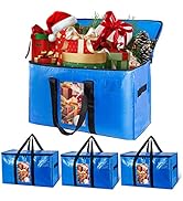 TAILI Moving Bags Extra Large 4 Pack, Heavy Duty Storage Bags with Visible Window, Wrap Around Ha...