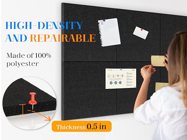 high density felt corkboard repairable