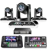 Tenveo PTZ Camera Bundle/Kits - 30X NDI AI Auto-Tracking PTZ Camera(3pcs) with SDI/HDMI/USB3.0/LA...
