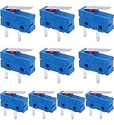 Taiss 10pcs 250V 5A 2 Pin 1NO Tact Switch Sensitive Micro Switch Micro Switches Handle Limit Swit...