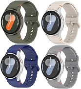 Sport Band Compatible with Samsung Galaxy Watch 7 Band 40mm 44mm,Soft Silicone Watch Bands For Ga...