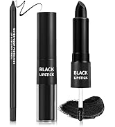 AWCCXMYM 2Pcs Black Lipstick Matte Lip Gloss Non-Sticky Lip Stain Black Liquid Lipstick Long Last...