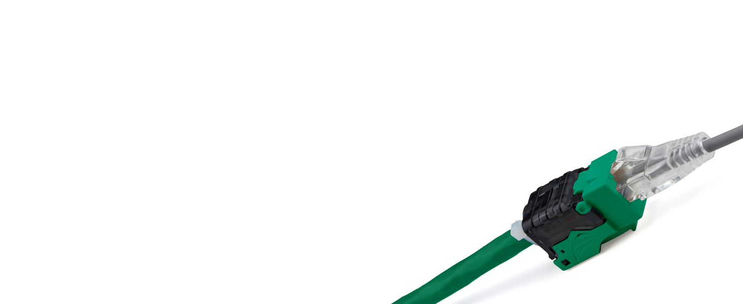 truecable cat6a unshielded toolless keystone jack green