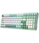 Redragon K742 Wireless Mechanical Gaming Keyboard with Knob, Bluetooth 5.0/2.4GHz/USB C Wired Cre...