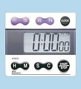 Sper Scientific Portable Digital Kitchen Timer 810015 for Cooking and Baking with Loud Alarm