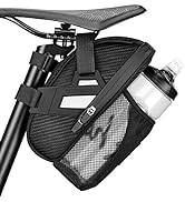 ROCK BROS Bike Saddle Bag, Bike Bag under Seat, Strap-on Bike Seat Storage Bag, Cycling Wedge Pac...