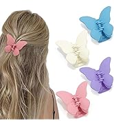 ATODEN Butterfly Hair Clips Hair Claw Clips for Thick Hair 4 Pcs Cute Hair Clips for Girls 2.6'' ...