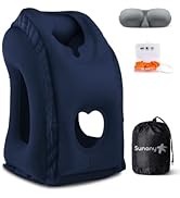 Sunany Travel Pillow, Inflatable Neck Pillow Used for Airplanes/Cars/Buses/Trains/Office Napping ...