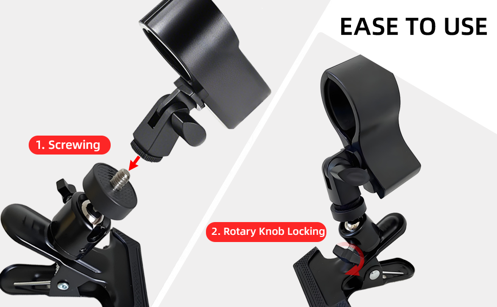 Hands-Free Clip-On Hairdryer Stand