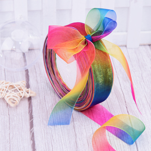 a roll colorful ribbon