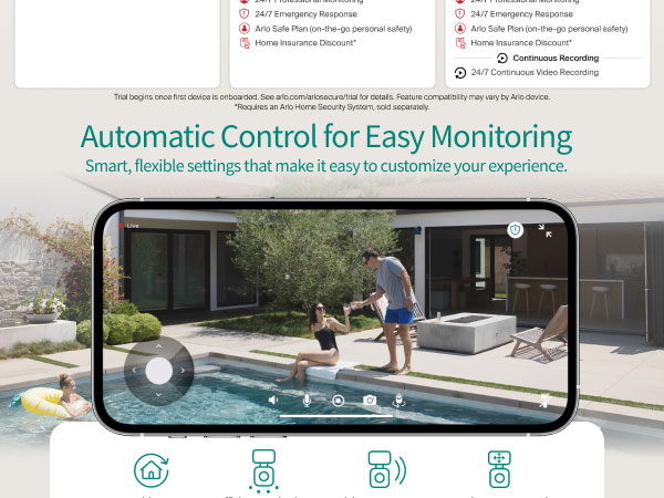 Arlo Essential Outdoor Pan Tilt Security Camera 2K