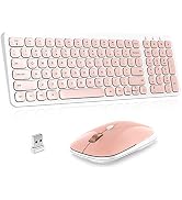 Wireless Keyboard Mouse Combo, cimetech Compact Full Size Wireless Keyboard and Mouse Set Less No...