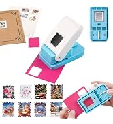 BAOFALI Stamp Puncher, Stamp Punch 1X0.8inch Rectangular Postage Stamp Punch, Scalloped Rectangle...