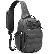 HALOVIE Anti-theft Tactical Sling Bag RFID Darkgray Military Shoulder Bag with Phone Pack EDC Mol...
