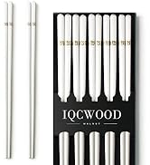 Chopsticks, 5 Pairs Ceramics Chopsticks, 9.6 Inch Reusable Chopsticks Dishwasher Safe, High-grade...