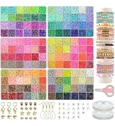 LIS HEGENSA 144Colors 25000+Pcs Clay Beads Bracelet Making Kit, Crafts Polymer Heishi Beads with ...