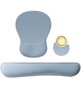 AORTDES Wrist Rest Support Set for Mouse Pad Keyboard with Coaster, Ergonomic Memory Foam Hand Wr...