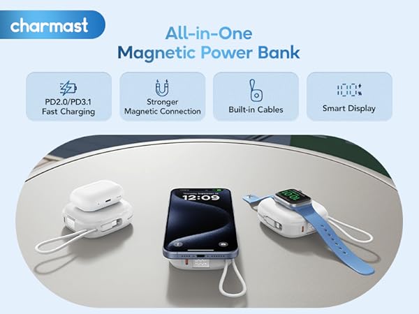 all in one magnetic power bank