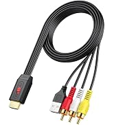 Neoteck RCA to HDMI Converter AV to HDMI Cable Supports 16:9/4:3 Conversion | Built-in AV Cable f...