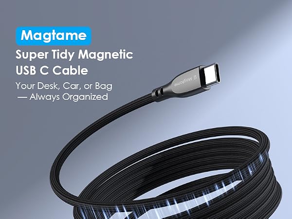 black magentic charging cable usb c cable 3 ft