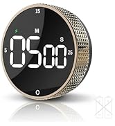 TLTWHS Rechargeable Magnetic Kitchen Timer,LED Countdown/Up Timer, Supports USB-C Charging,with L...