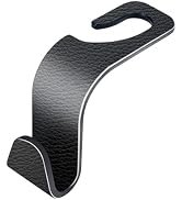 KULOLO Car Seat Headrest Hook-Leather Textured Design,Heavy Duty 44 Lbs Capacity,Universal Fit fo...