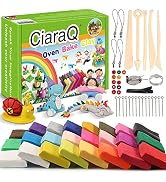 CiaraQ Polymer Clay-Oven Baked Modeling Clay with Sculpting Tools, 24 Colors, 1.2 lbs, Great for ...