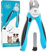 iToleeve Small Dog Nail Clipper with Nail File, for Safe and Easy Trimmers, Extra Sharp for Thick...
