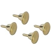 QCAA Brass Deco Mini Knob, 1/2" for Small Jewelry Box, Polisd Brass Lacquered, 4 Pack, Made in Ta...
