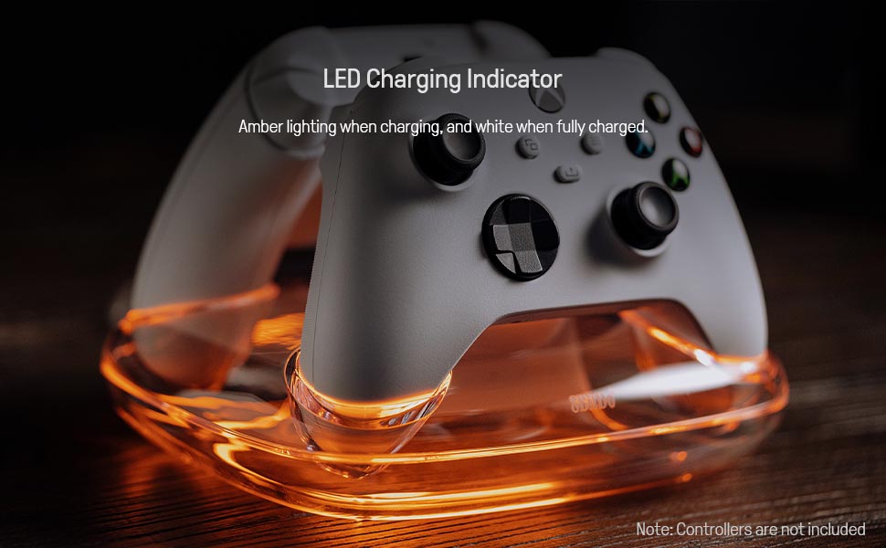 Xbox Charging Station with Magnetic Secure Charging for Xbox Series X|S & Xbox One Controller