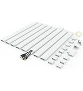 125" Large Cable Concealer Kit - Comprehensive Cord Management Wall for Home and Office, Paintabl...