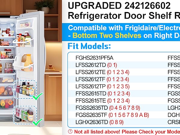 frigidaire replacement shelves