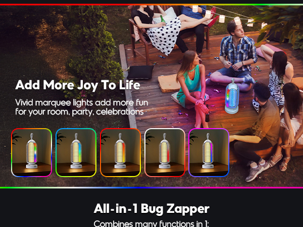 rechargeable bug zapper electric fly zapper mosquito lamp electric mosquito killer waterproof