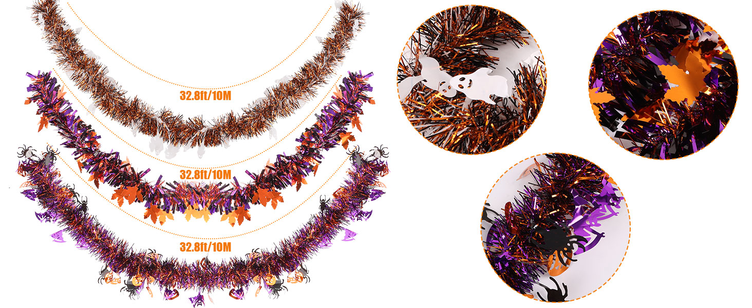 Halloween Tinsel Garland