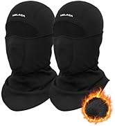 MELASA 2 Pcs Ski Mask Balaclava Winter Warm Movable Face Mask for Cold Weather Men Women Skiing S...