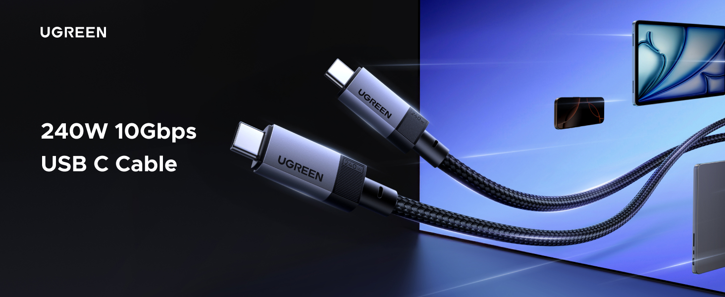 240W 10Gbps USB C Cable