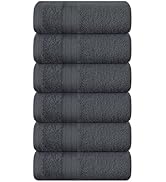 BOUTIQUO Ultra Soft Cotton 6 -Piece Hand Towel Set 16x24 Inch, Ideal for use in Bathroom, Kitchen...