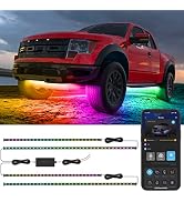 Govee Underglow Car Lights, 4 pcs RGBIC Smart LED Lights with 16 Million Colors and 10 Scene Mode...