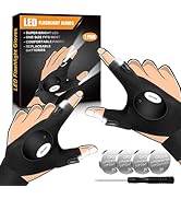 Biuonk LED Flashlight Gloves, Fathers Day Mens Gifts for Husband Dad from Daughter Son Wife, Cool...