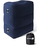 Sunany Inflatable Foot Rest Pillow for Travel, Kids/Adults Airplane Travel Pillow-Adjustable Heig...