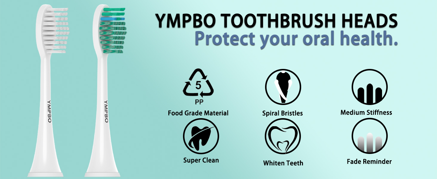 YMPBO TOOTHBRUSH HEADS