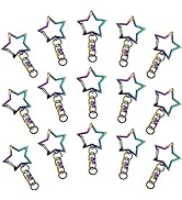 30pcs Star Shaped Spring Snap Keychain Clip,Metal Swivel Clasp Snap Hook Key Ring with Chain Hang...