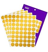 PARLAIM 1 inch Round Gold Dot Sticker,720PCS Permanent Adhesive Color Code Circle Sticker Labels ...