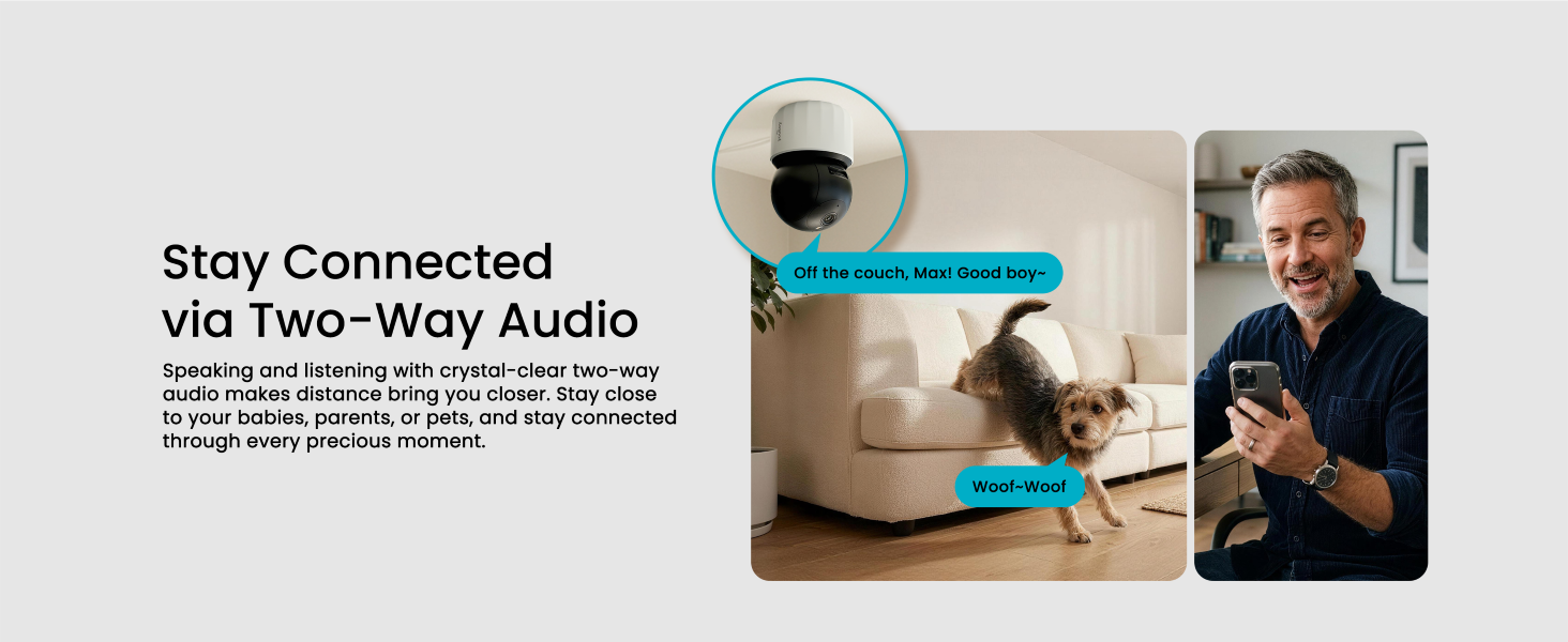 youkey Pet Camera with Two-Way-Audio